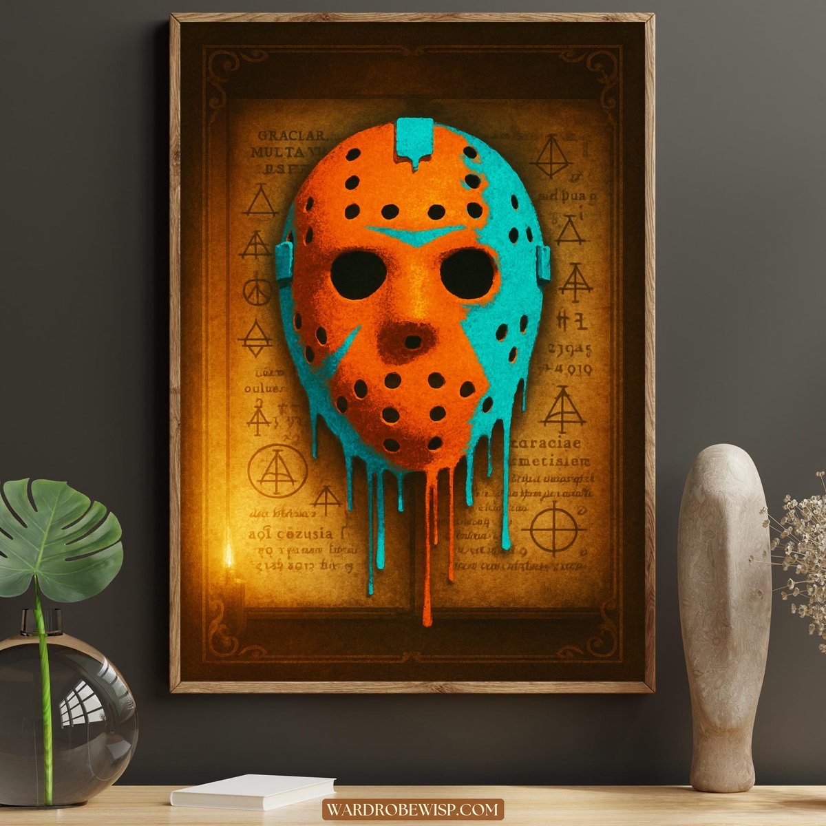 Horror Mask Drip canvas