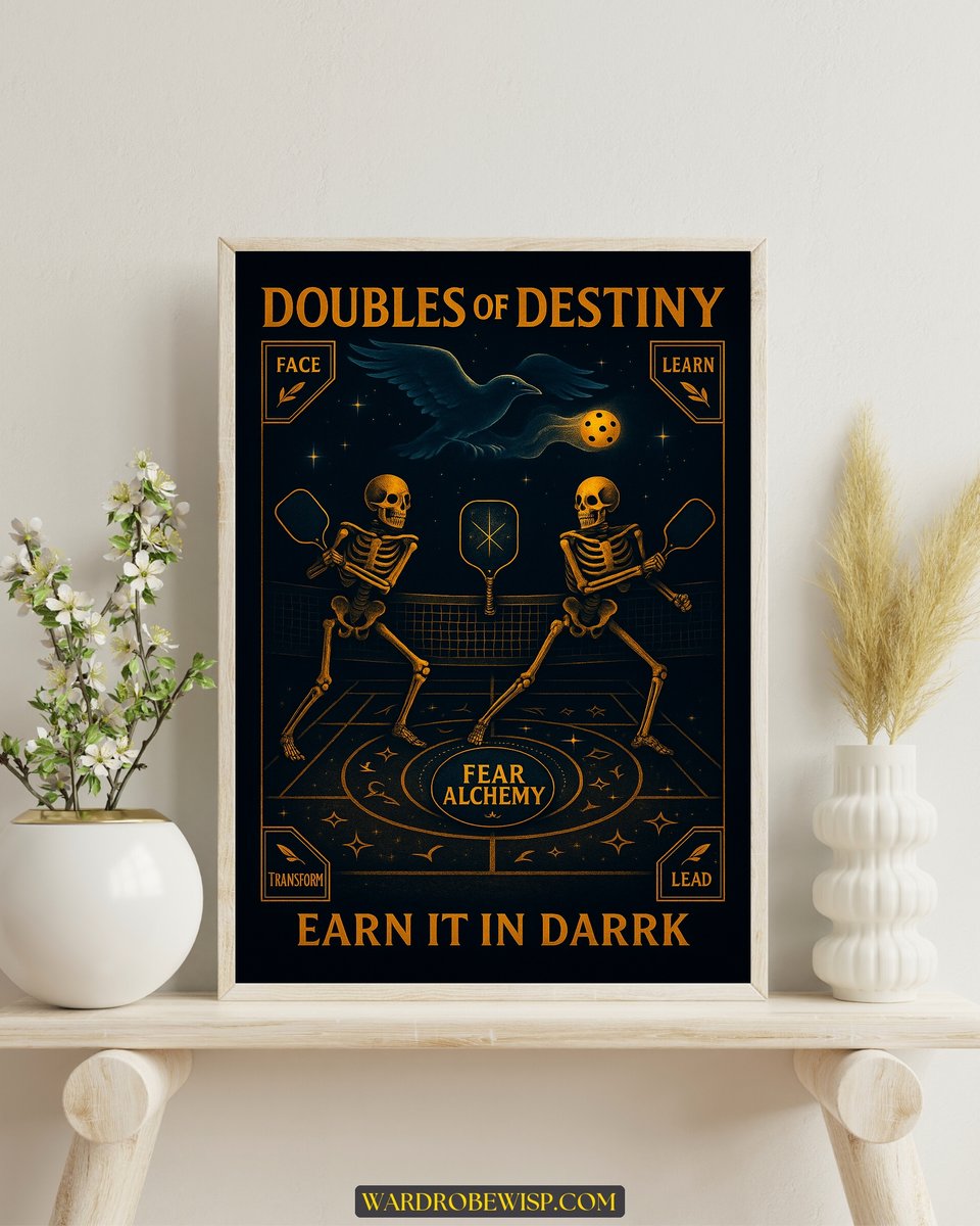 Pickleball Skeletons Decor canvas