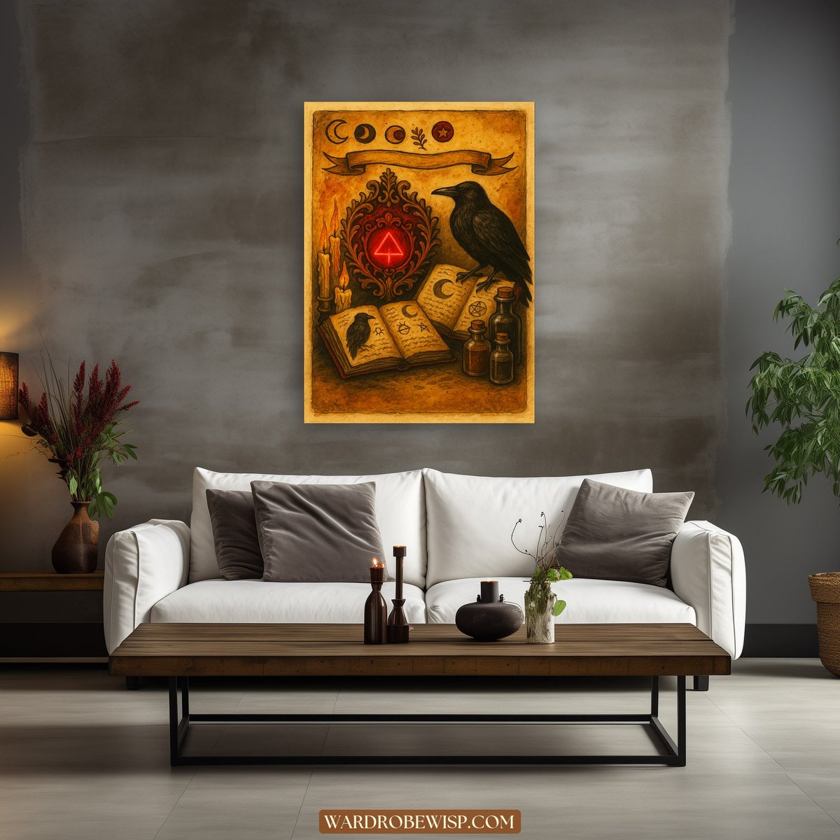Raven Occult Art canvas