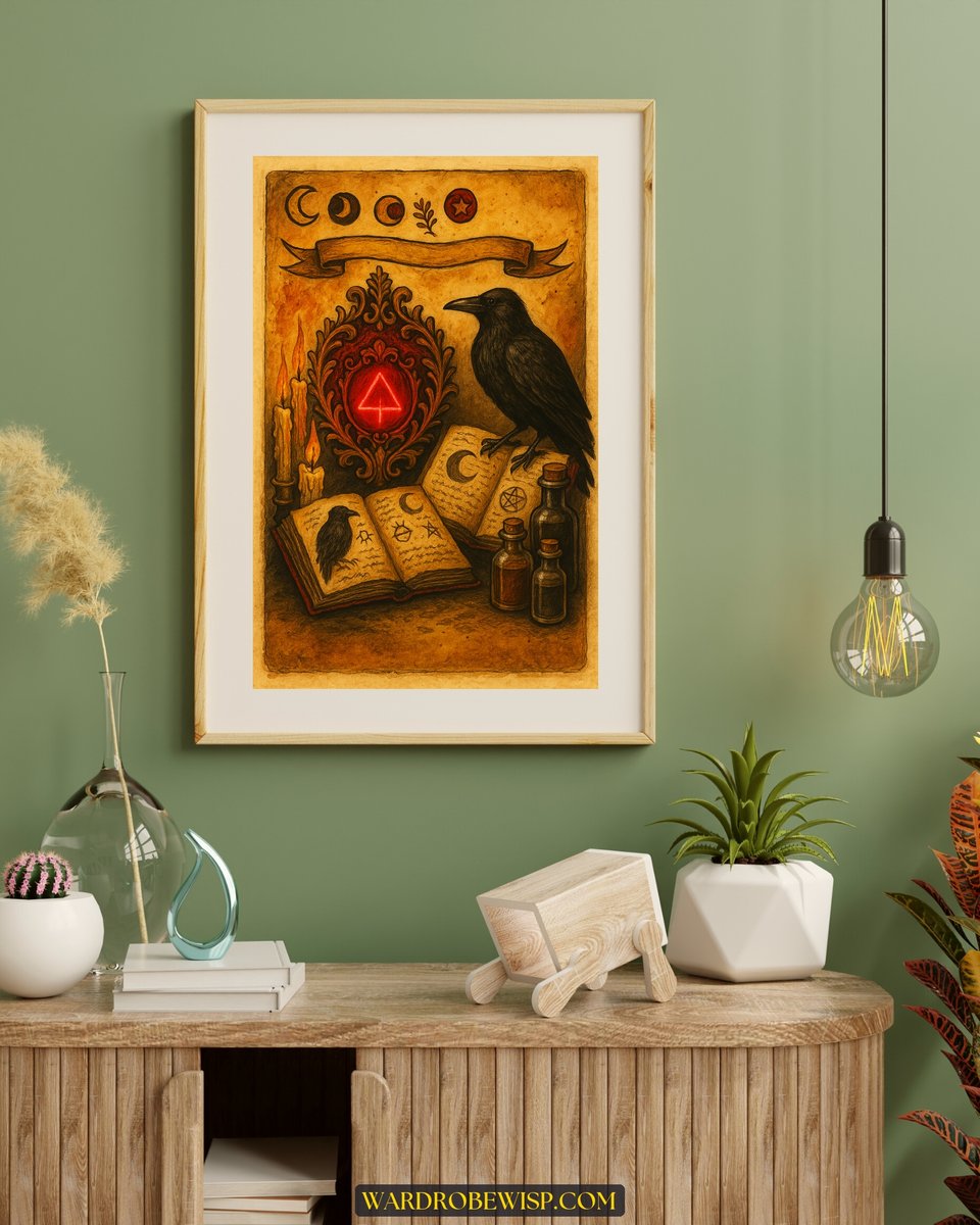 Raven Occult Art canvas