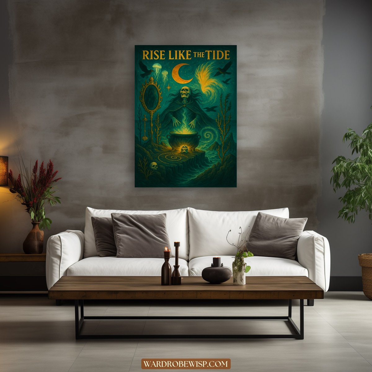 Sea Witch Art Halloween canvas