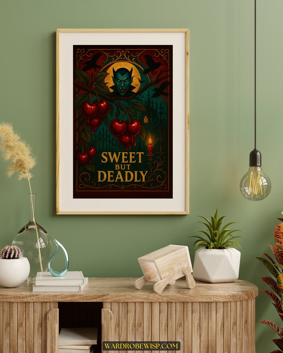Vampire Cherry Art canvas