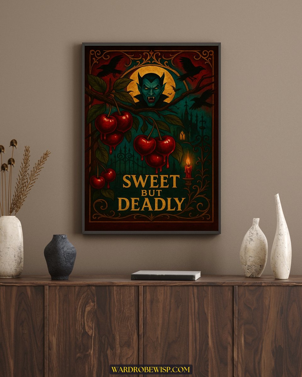 Vampire Cherry Art canvas