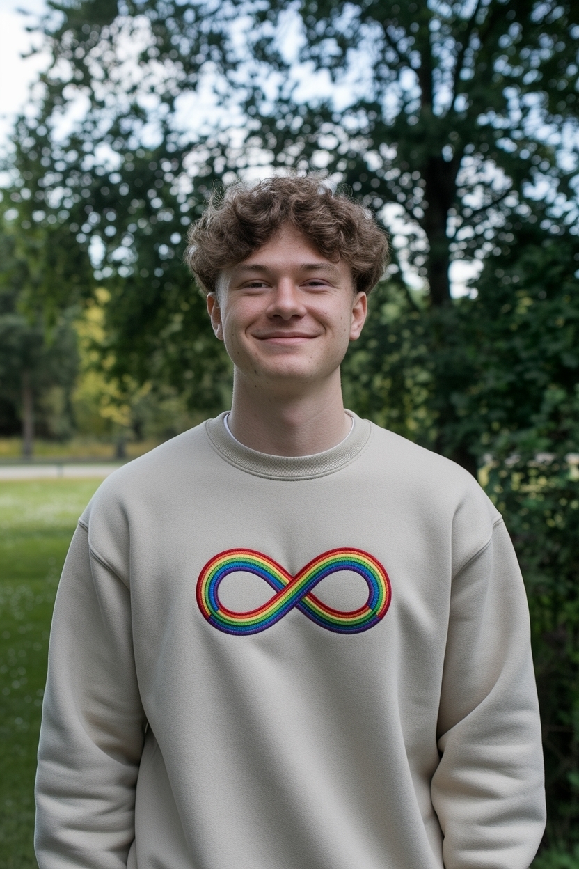 Autistic Pride Minimalist Crewneck: Wear Your Identity outfit idea