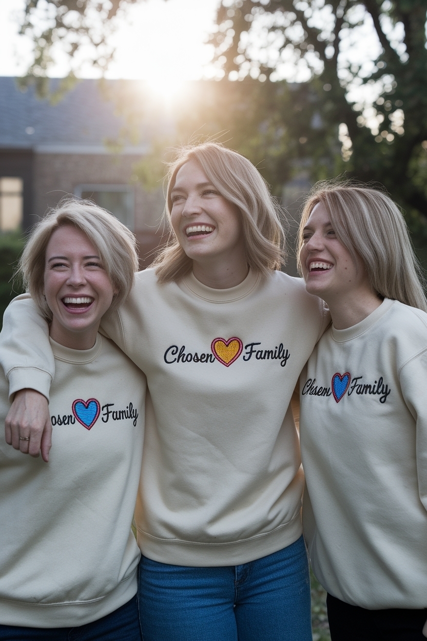 Chosen Family Pride Crewneck: Celebrate Love and Unity outfit idea