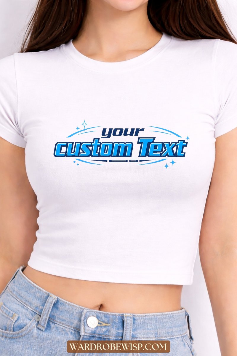 Comfort Colors Real Person Mockup Custom Shirt Y2K Baby Tee Gift Her baby tee