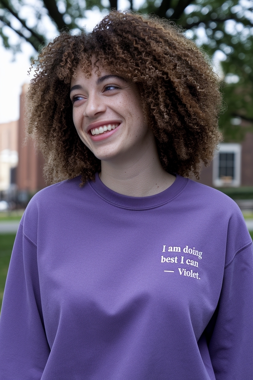 I Am Doing the Best I Can Violet: Embracing Self-Love outfit idea