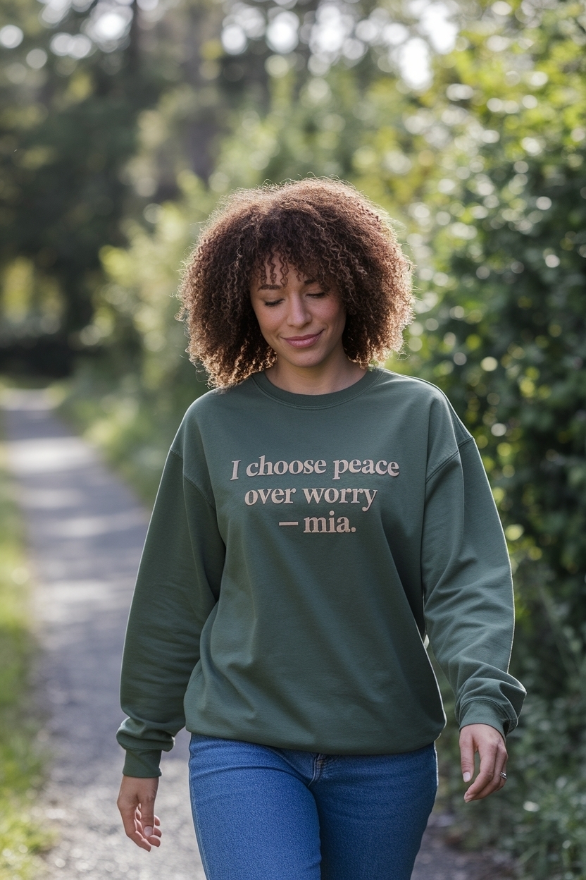 I Choose Peace Over Worry Mia: Finding Balance outfit idea