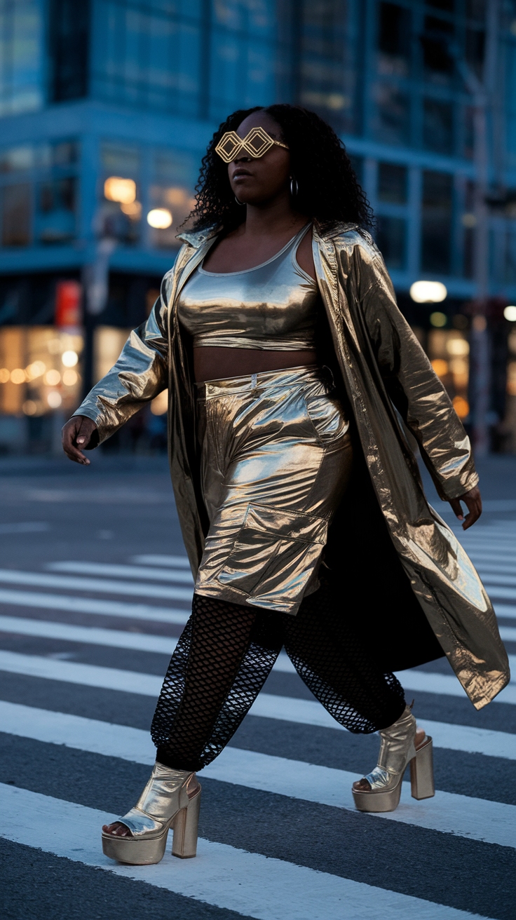 Metallic Outfits Black Women: Shine in Style outfit idea