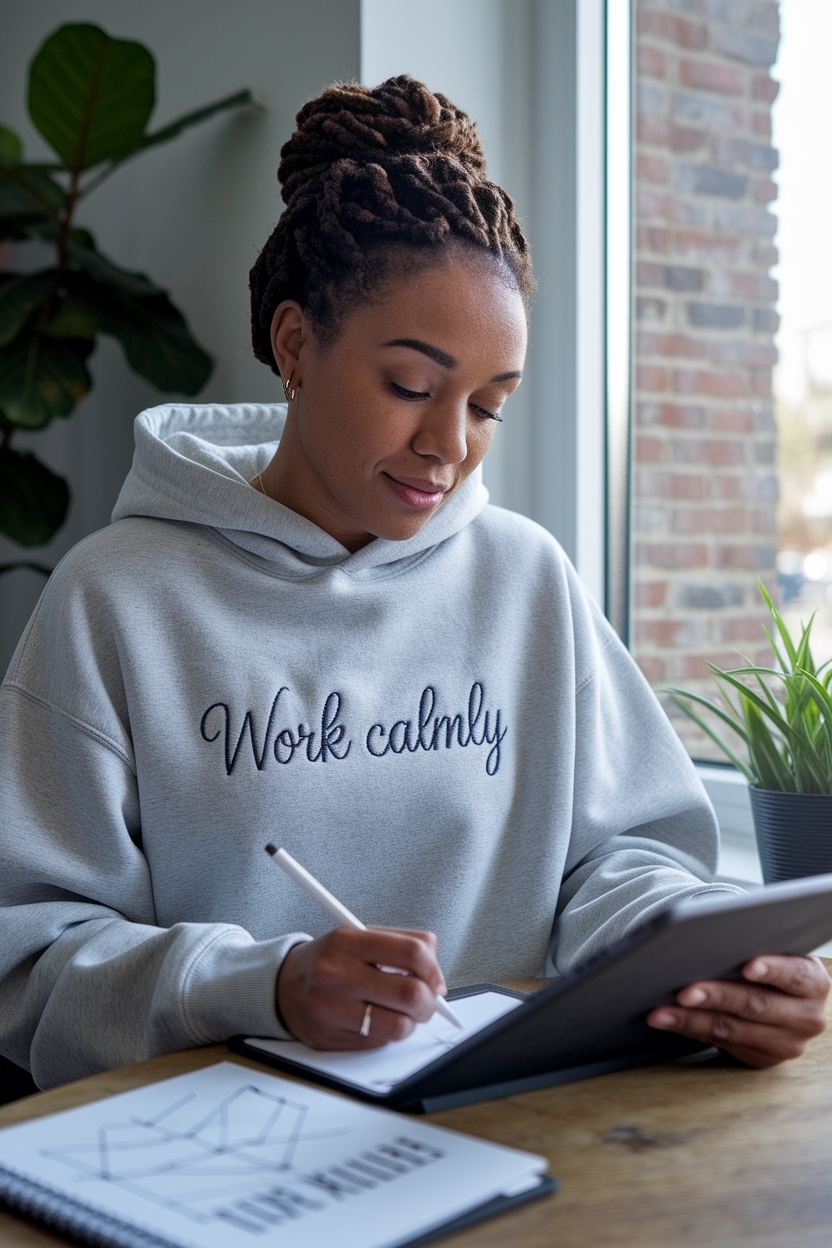 Mindful Productivity Hoodie: Boost Your Focus in Style outfit idea