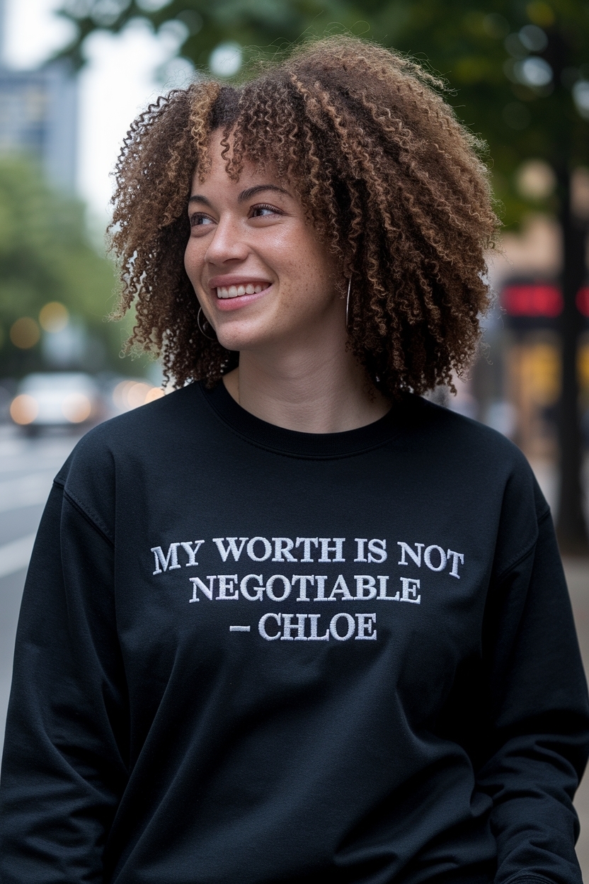 My Worth is Not Negotiable Chloe: Empowering Fashion Choices outfit idea