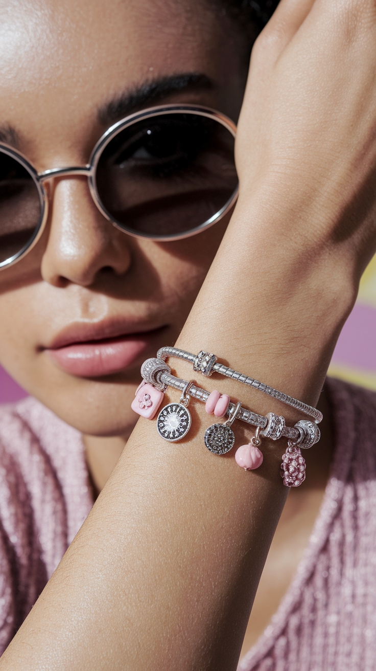Charming Pandora Bracelet Charms Ideas in Pink outfit idea