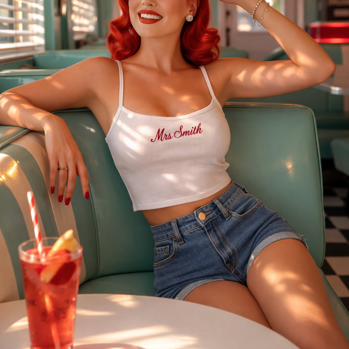 Personalized Embroidered Tank Top, Custom Mrs. Tank Top, Custom Embroidery Crop top Mrs Bride gift, Bachelorette party idea (10) tanktop