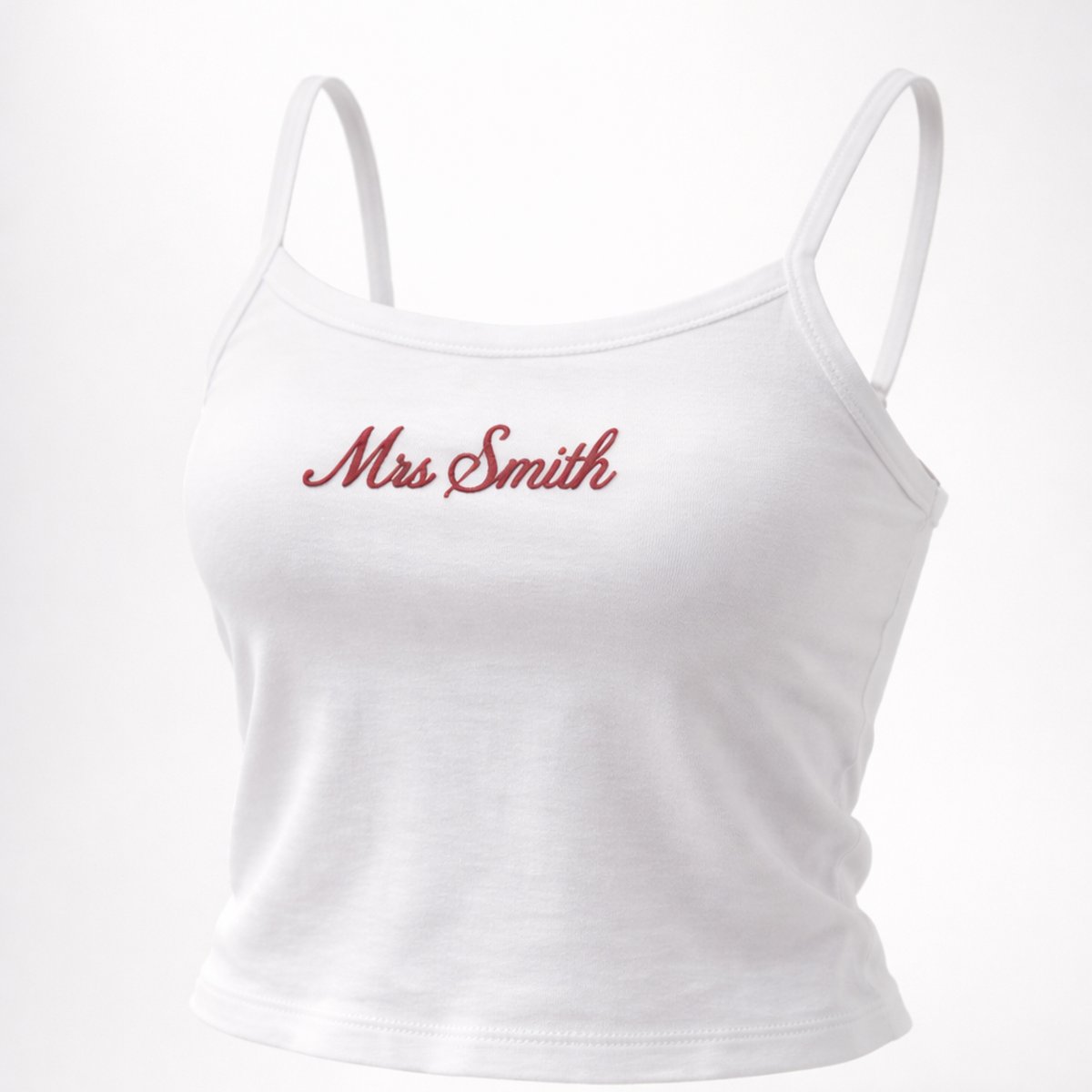 Personalized Embroidered Tank Top, Custom Mrs. Tank Top, Custom Embroidery Crop top Mrs Bride gift, Bachelorette party idea (10) tanktop