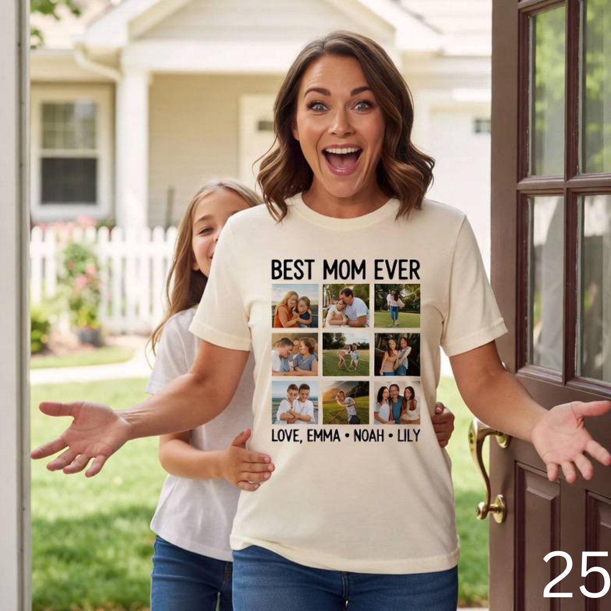 Personalized Mom Photo Collage Shirt Comfort Colors 1717, Custom Mother’s Day Gift from Daughter Son tshirt