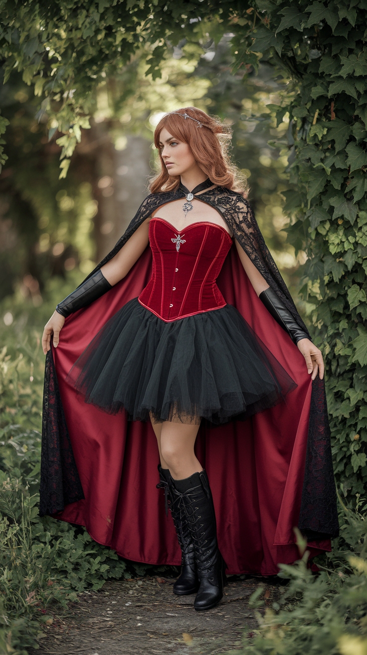 Red and Black Fantasy Outfit: Unleash Your Imagination outfit idea