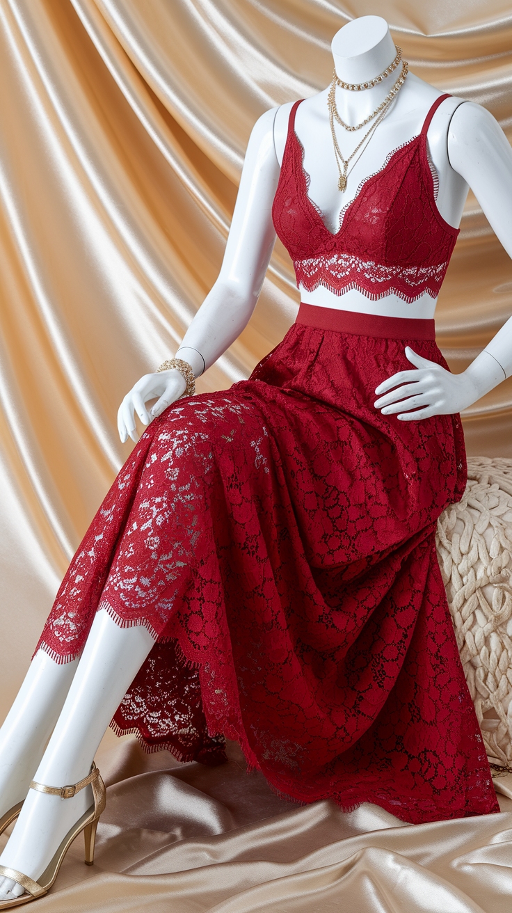 Red Lace Outfit: Feminine and Flirty Styles outfit idea