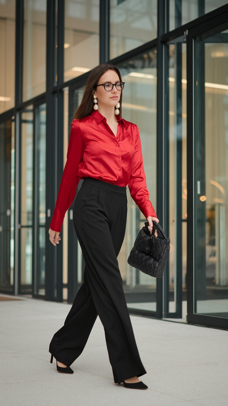 Creating a Red Top Formal Outfit outfit idea