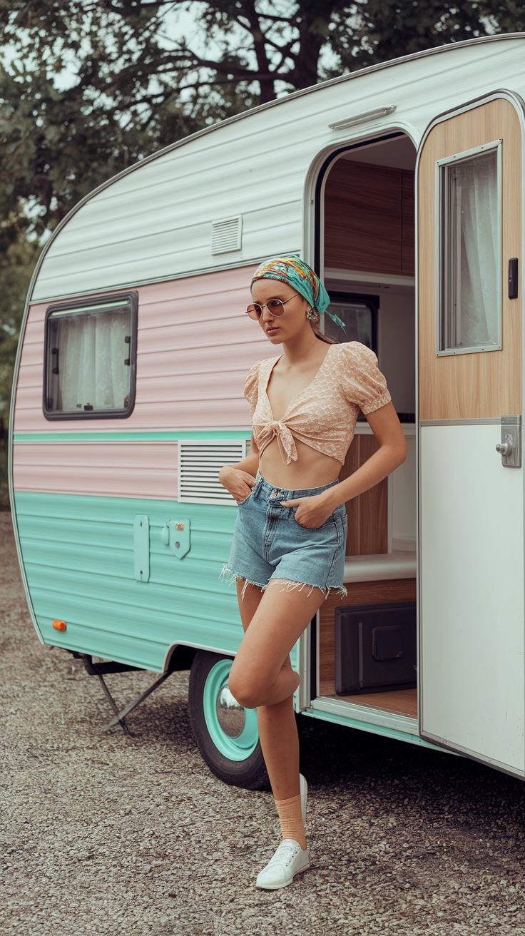 Designing Looks with a Retro Trailer Park Aesthetic outfit idea
