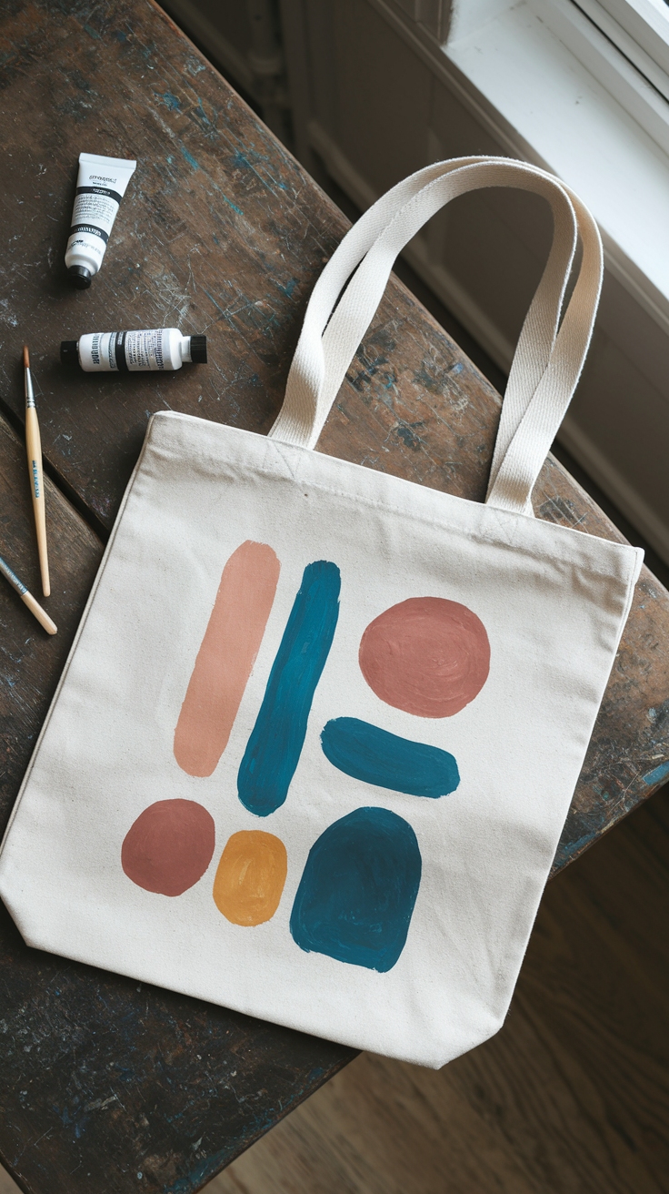 Vibrant Simple Tote Bag Design Paint Techniques outfit idea