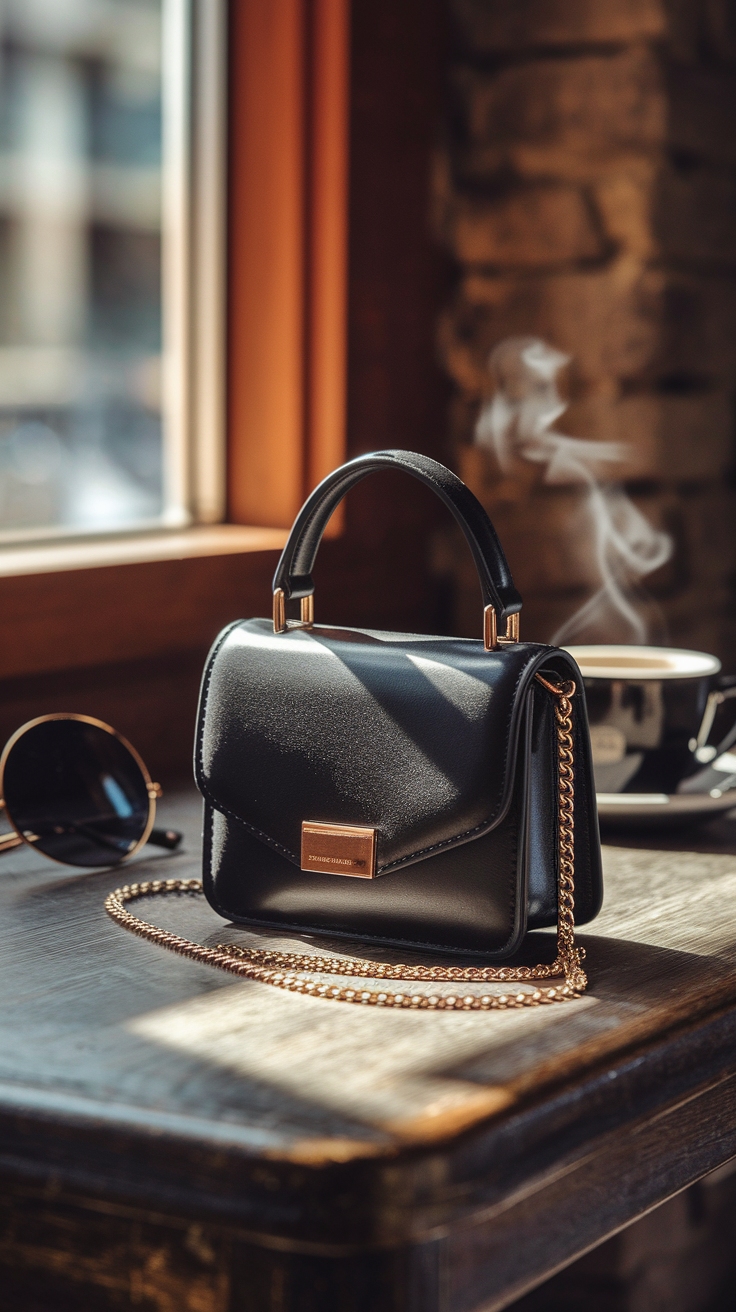 Stylish Outfits with a Small Black Shoulder Bag outfit idea