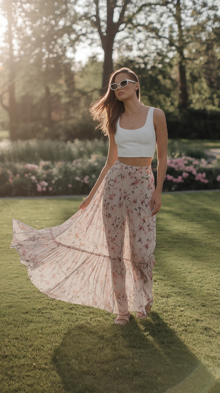 Glamorous Spring Maxi Skirt Outfit for Warm Days outfit idea