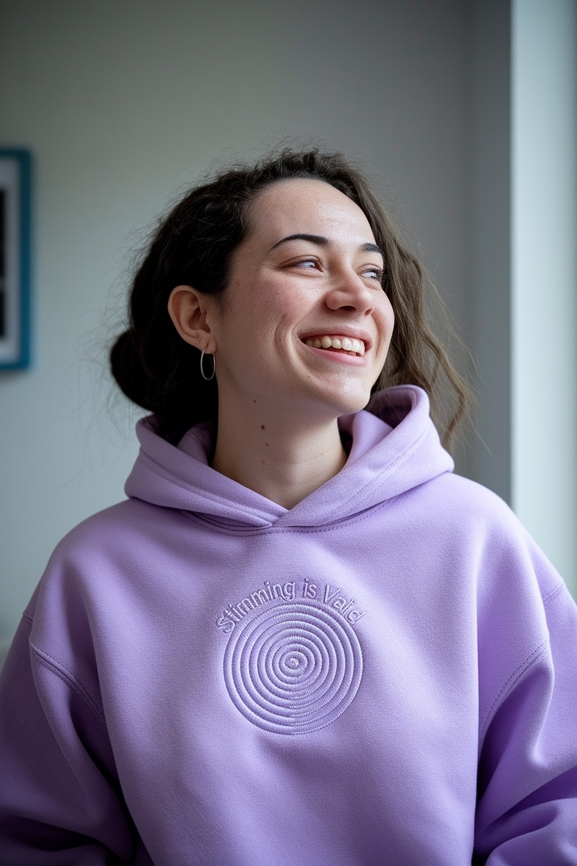 Stimming is Valid Embroidery Hoodie: Celebrating Neurodiversity outfit idea