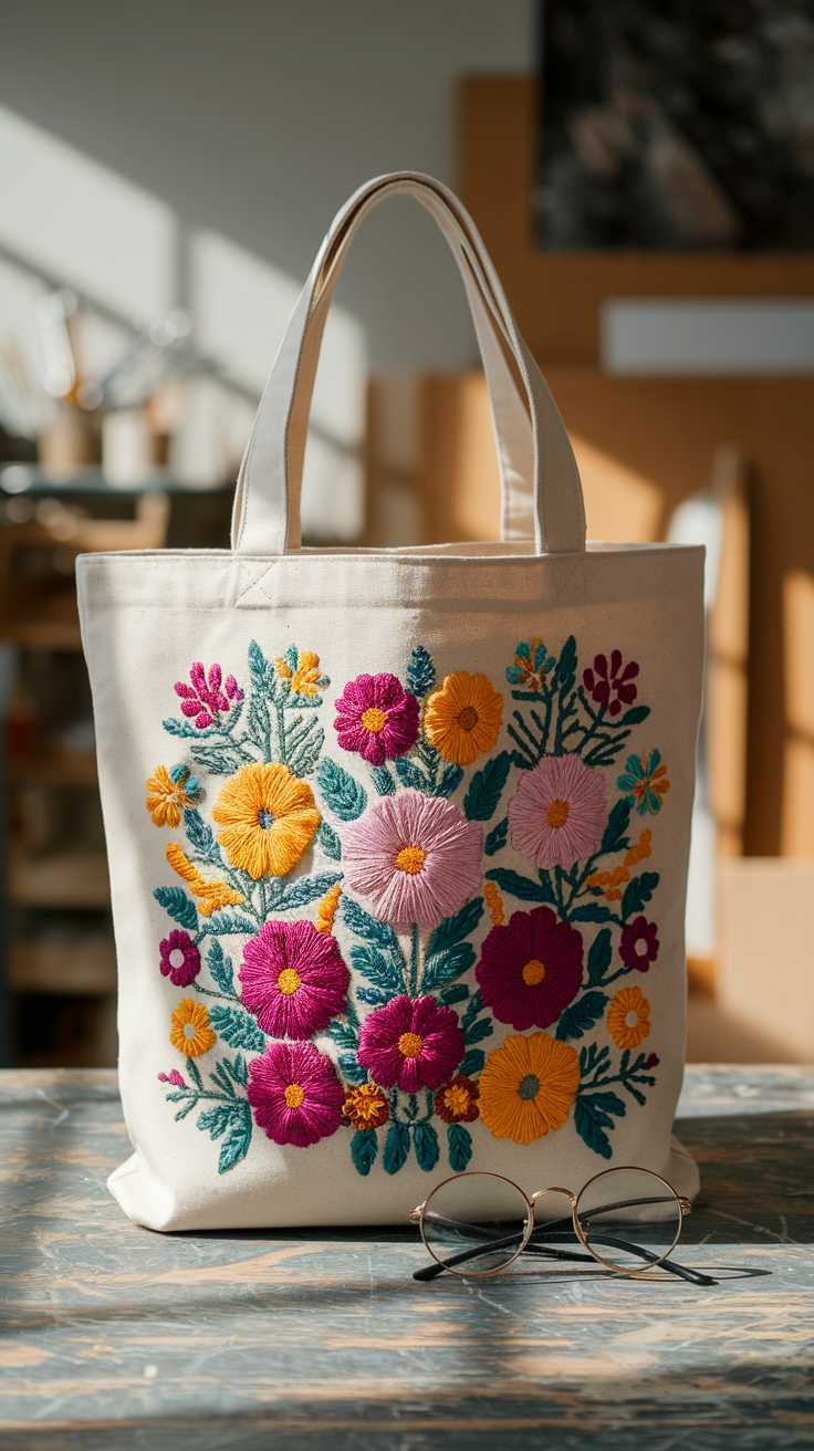 Unique Tote Bag Design Embroidery Trends outfit idea