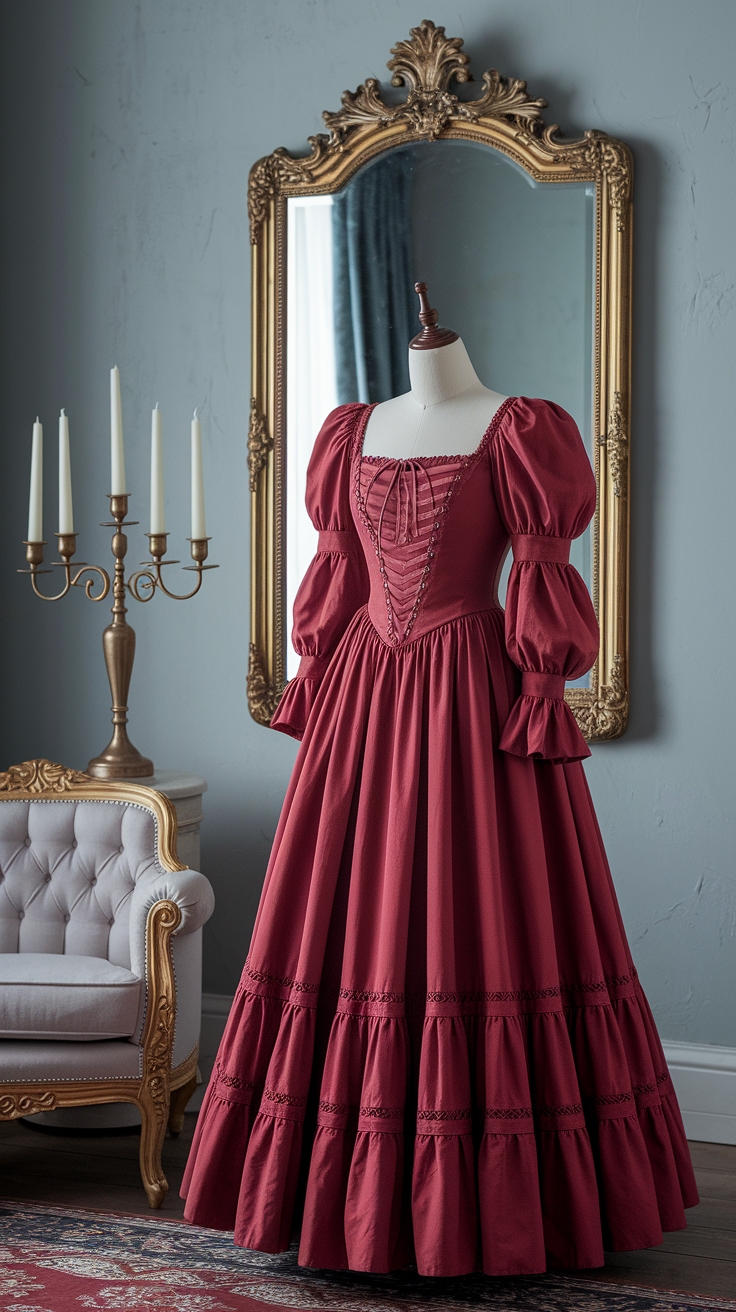 Timeless Victorian Red Dress Styles for Modern Fashionistas outfit idea