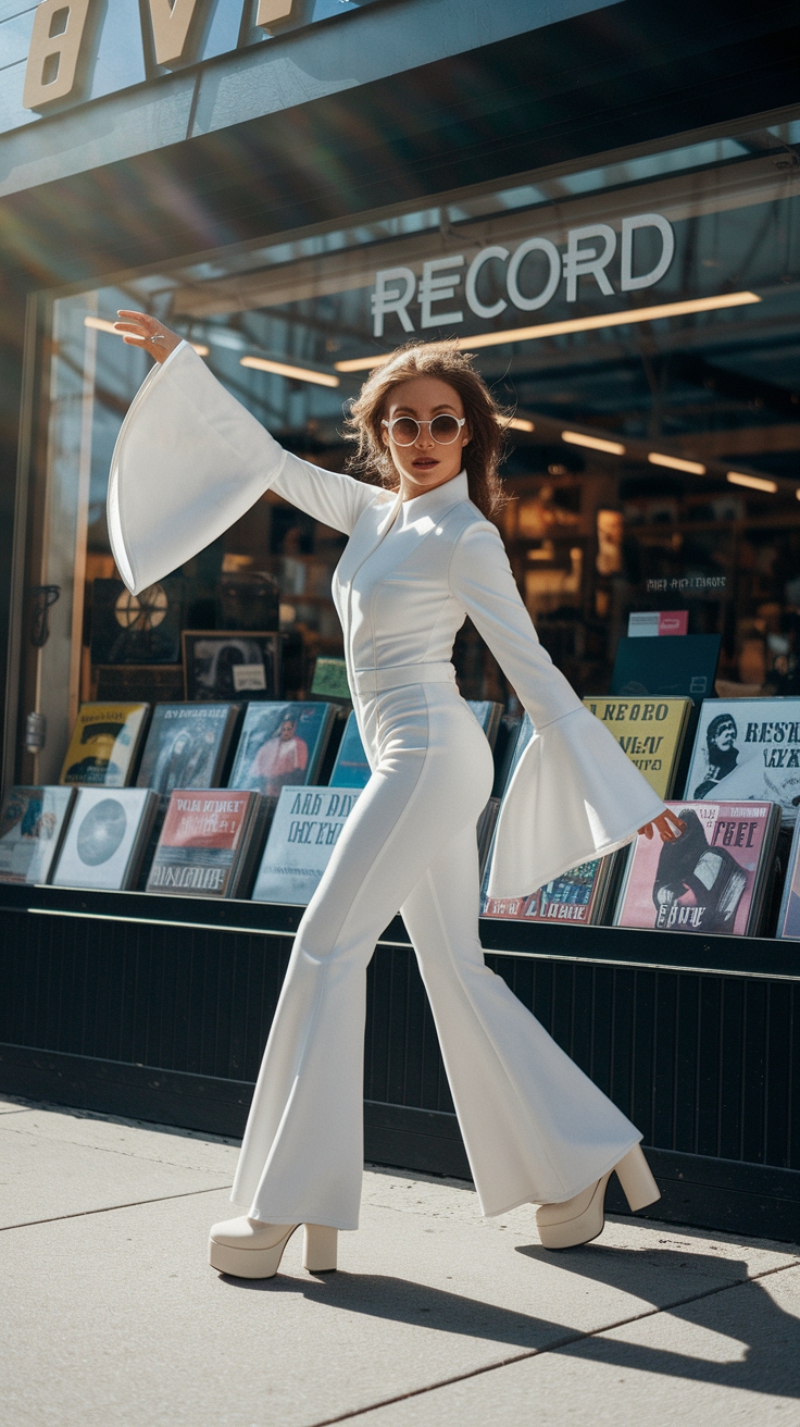 Creating a Stylish White Retro Outfit outfit idea