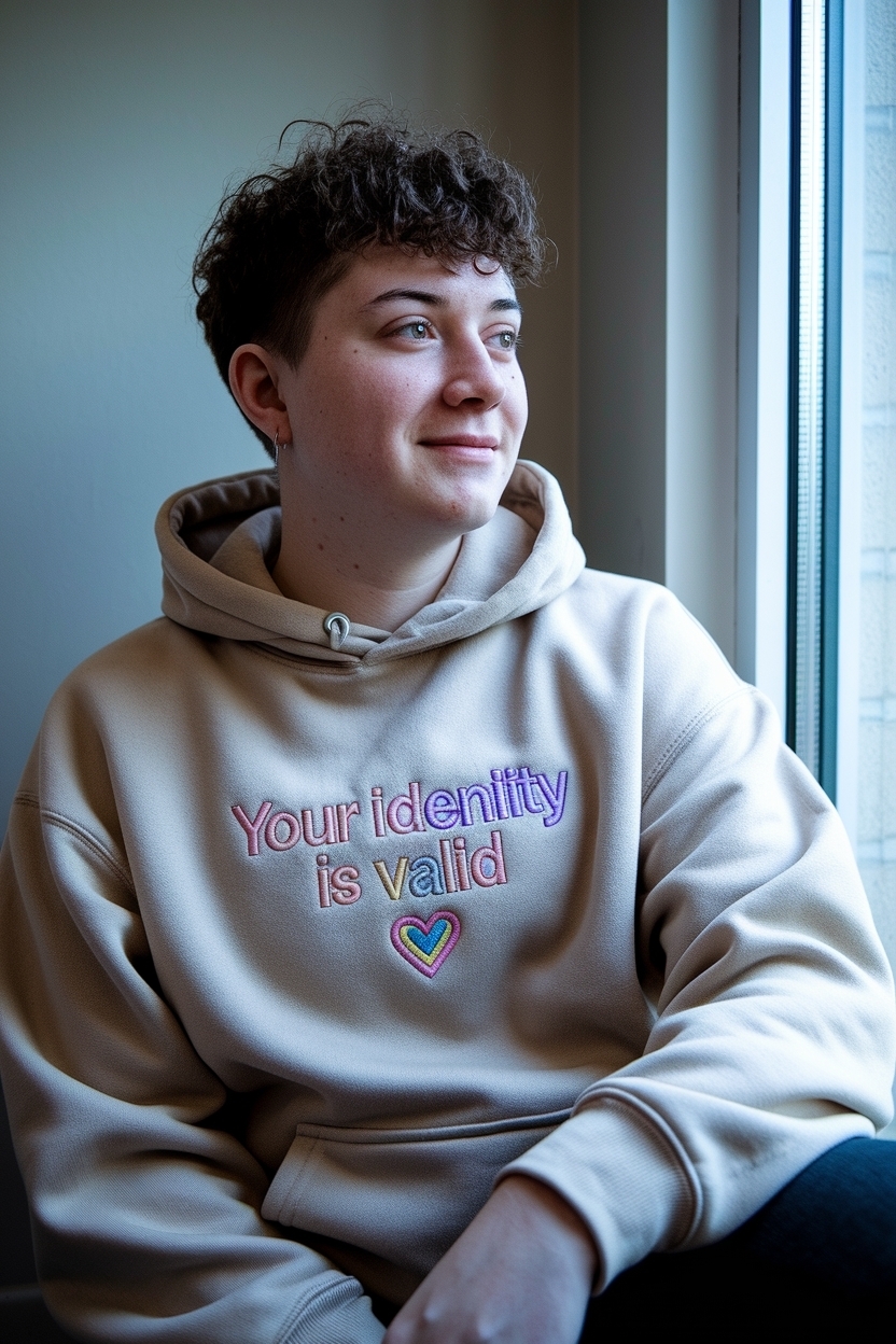 Your Identity is Valid Hoodie: Affirming Self-Worth outfit idea